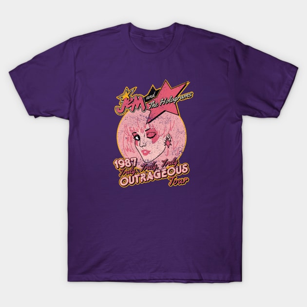 Jem and The Holograms Tour - Distressed T-Shirt by Nazonian